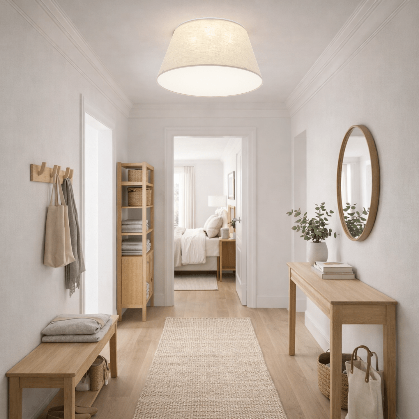 FORMO Linen Flush Mount Light - Dekor Butik