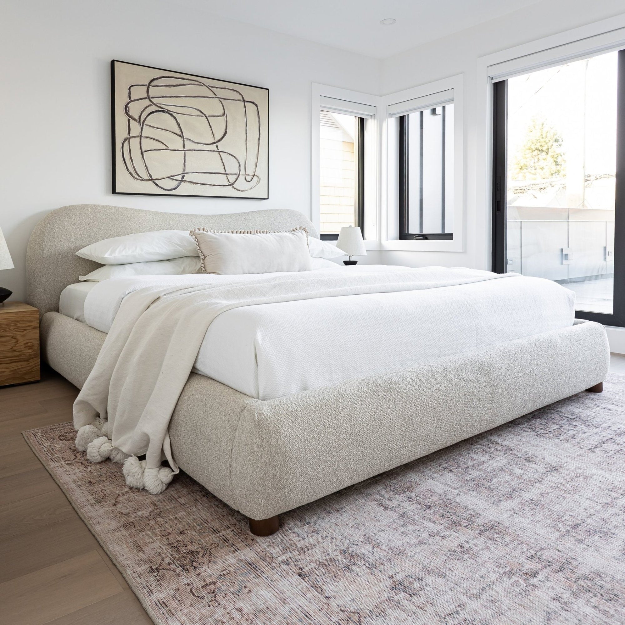 baseFox Queen Bed - Buff - Dekor Butik