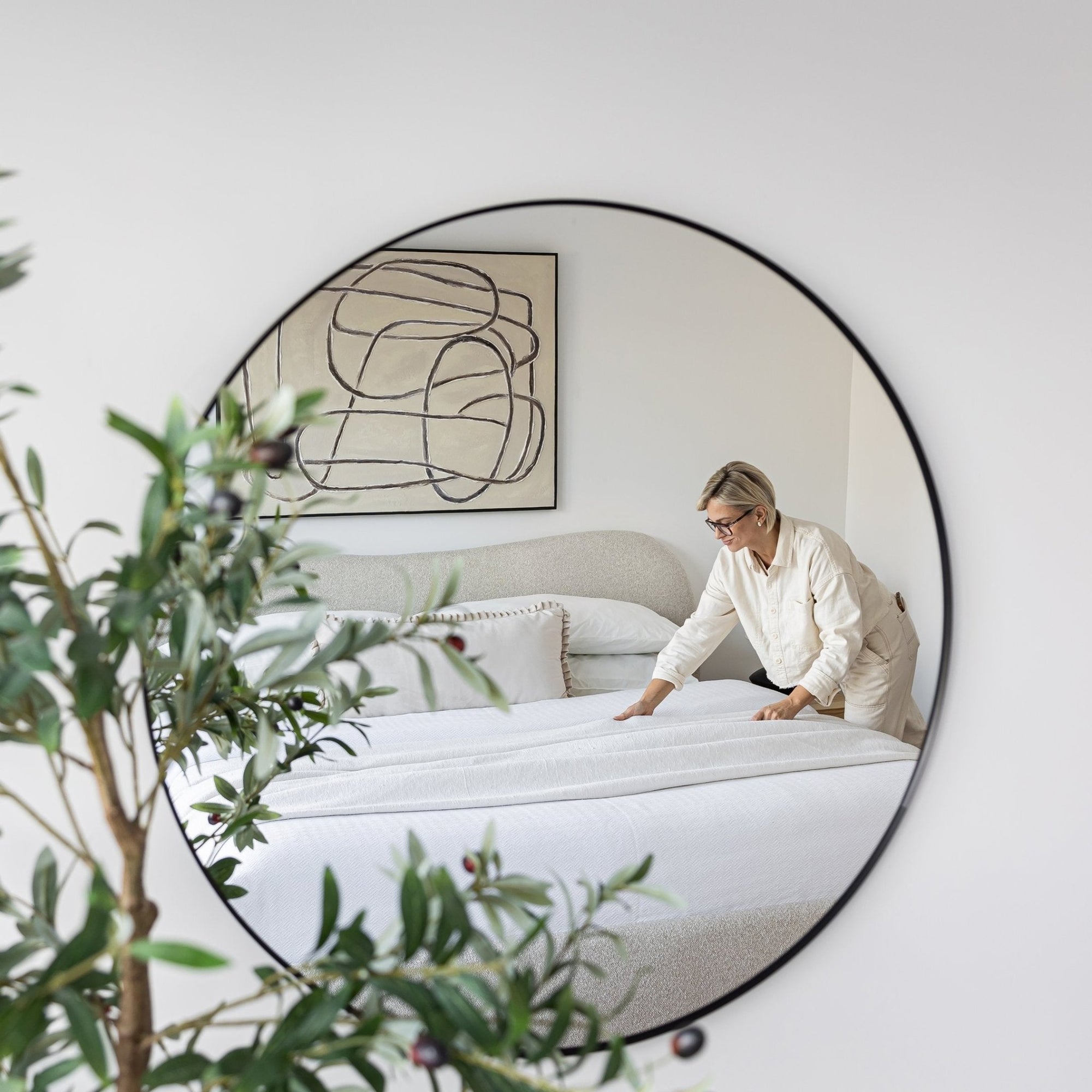 baseFox Queen Bed - Buff - Dekor Butik