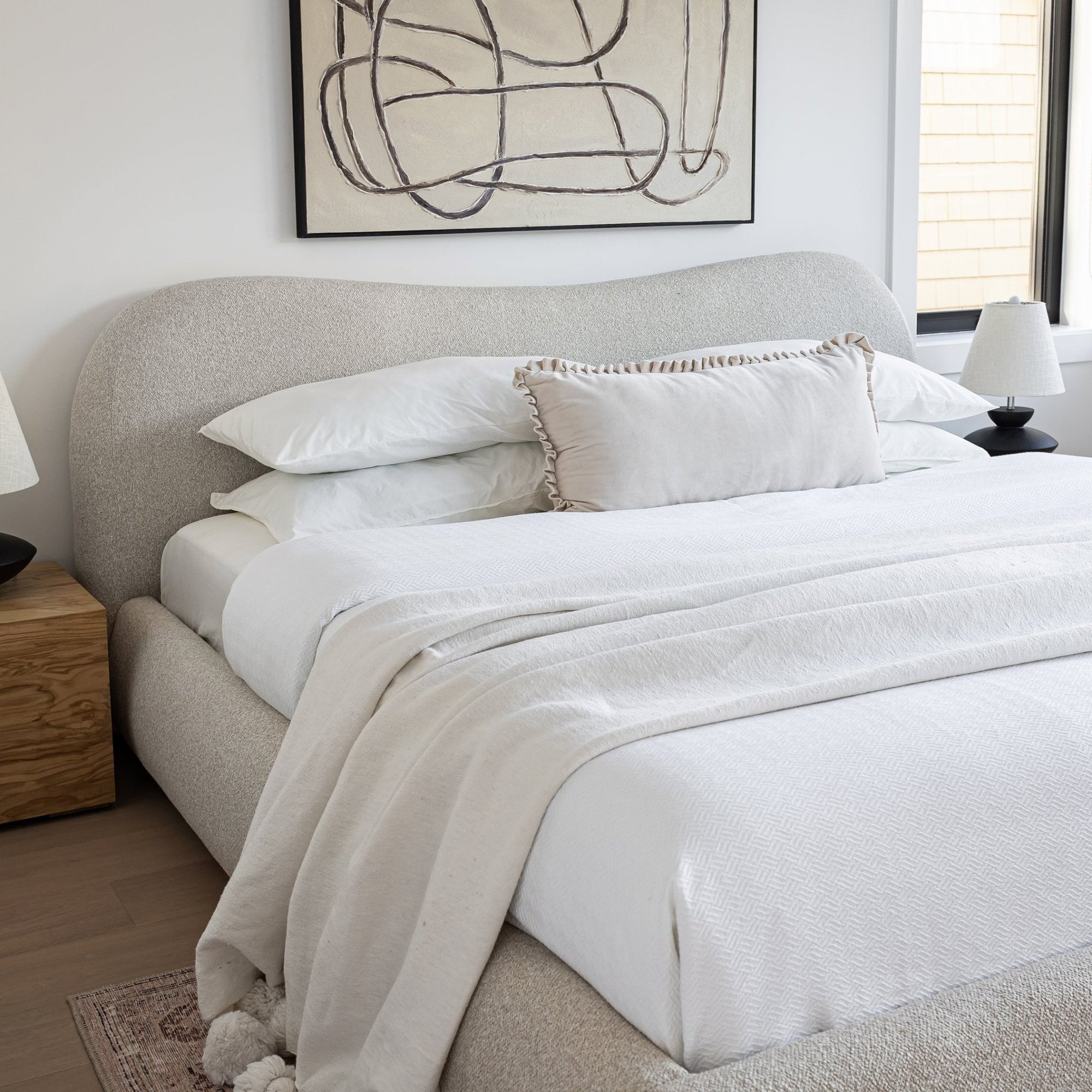 baseFox Queen Bed - Buff - Dekor Butik