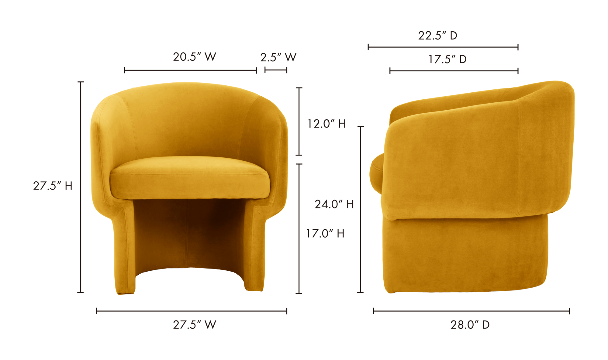 Franco Chair - Mustard - Dekor Butik