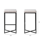 Frodo Fabric Seat Bar/Counter Stool - 2 Colors, 2 Sizes - Dekor Butik