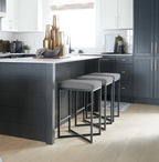 Frodo Fabric Seat Bar/Counter Stool - 2 Colors, 2 Sizes - Dekor Butik