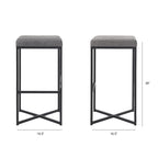 Frodo Fabric Seat Bar/Counter Stool - 2 Colors, 2 Sizes - Dekor Butik