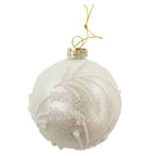 ChristmasFrosted Willow Glass Ornament - Dekor Butik