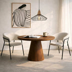 Geneva Bouclé Fabric Dining Chair, Ivory - Dekor Butik