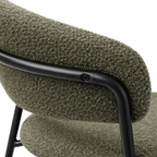 Geneva Bouclé Fabric Dining Chair, Olive Green - Dekor Butik