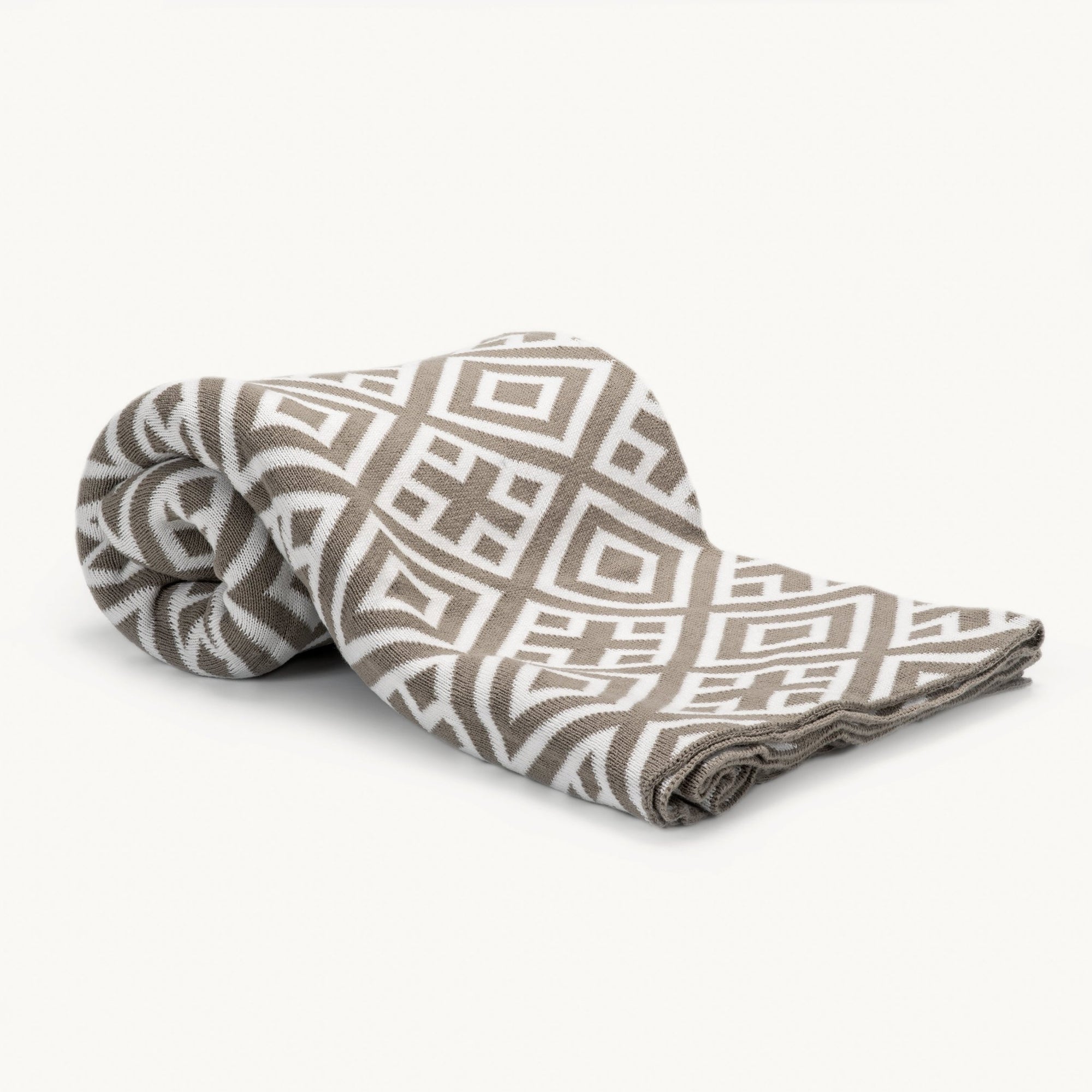 Throw BlanketsGeometric Knit Acrylic Throw Blanket - Dekor Butik