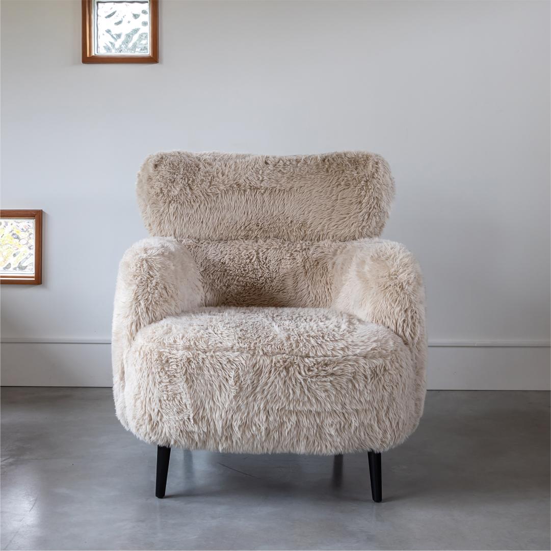 baseGinger Accent Chair - Downy Cream - Dekor Butik