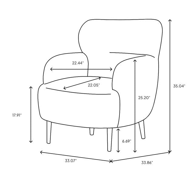 Ginger Accent Chair - Mirage Dune - Dekor Butik