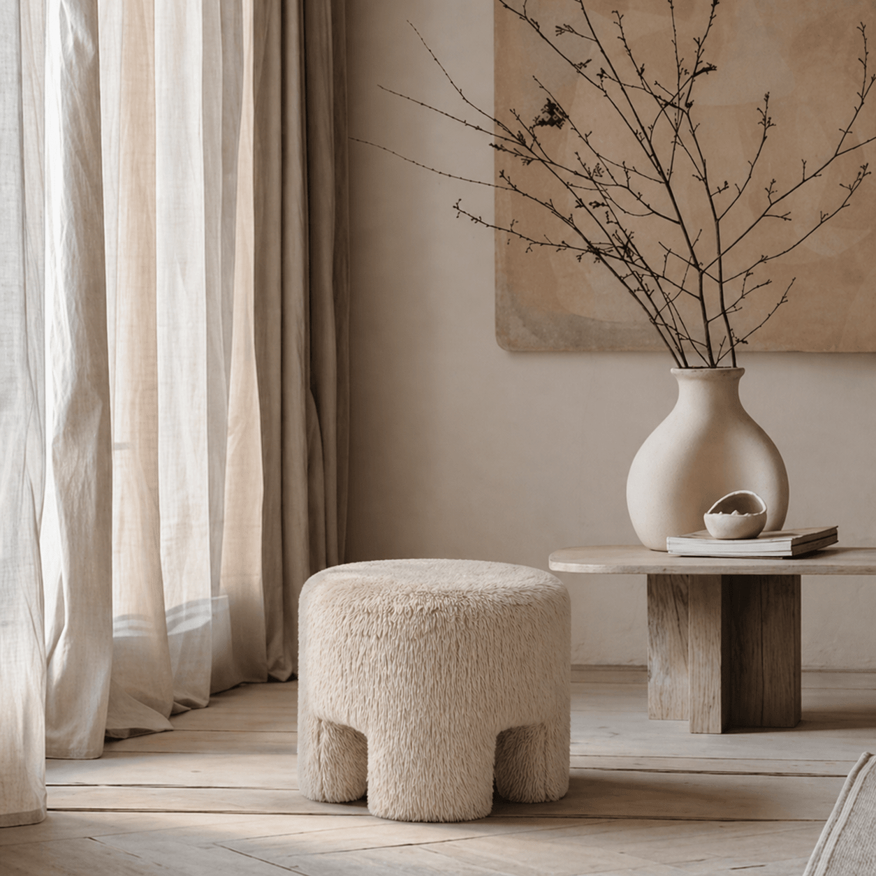 Ginger Ottoman - Downy Cream - Dekor Butik