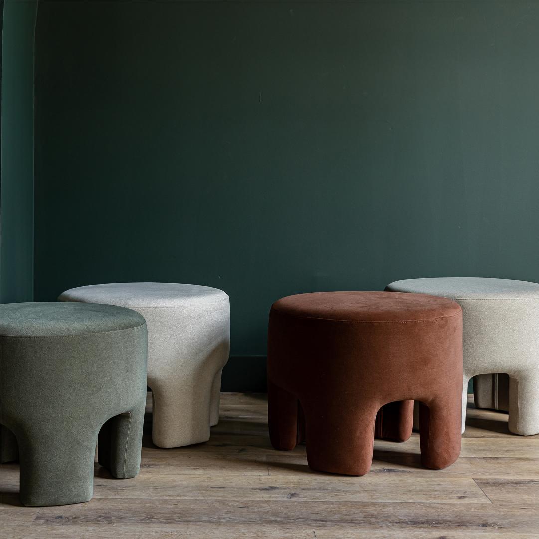 baseGinger Ottoman - Velvet Chestnut - Dekor Butik