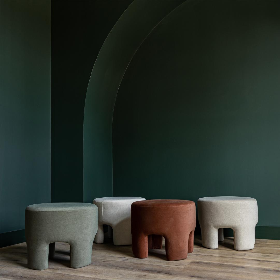 baseGinger Ottoman - Velvet Natural - Dekor Butik