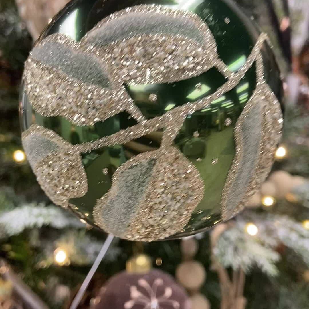 ChristmasGlitter Forest Glass Ornament - Dekor Butik