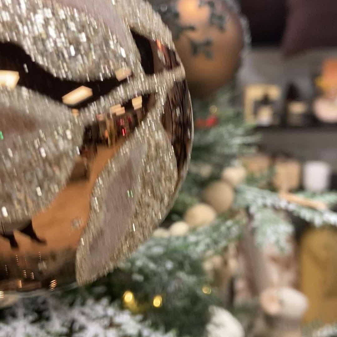 ChristmasGlitter Forest Glass Ornament - Dekor Butik