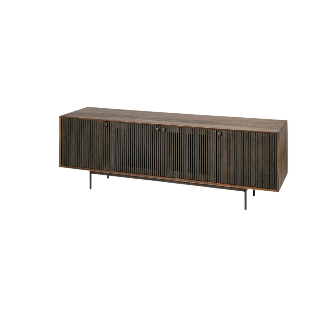 Grace Brown Solid Wood TV Stand Media Console - Dekor Butik