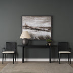 Grier 65" Black Wood w/ Black Cane Console Table - Dekor Butik