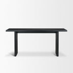 Grier 65" Black Wood w/ Black Cane Console Table - Dekor Butik