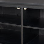 Grier 65" Medium Brown Wood W/ Cane Media Console - Dekor Butik