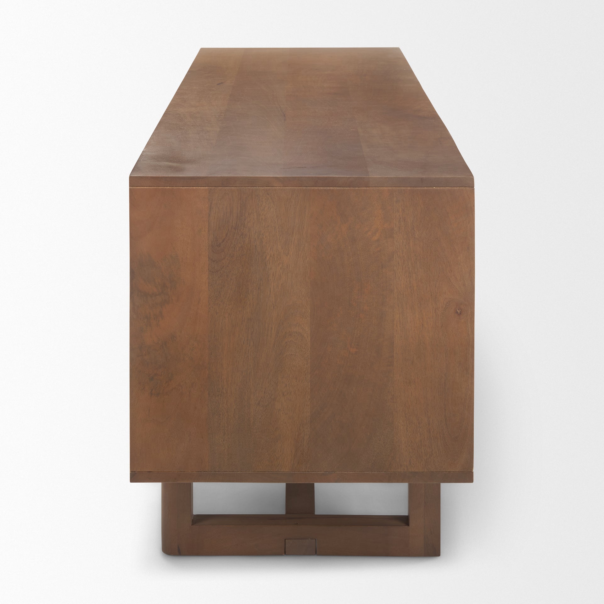 Grier 65" Medium Brown Wood W/ Cane Media Console - Dekor Butik