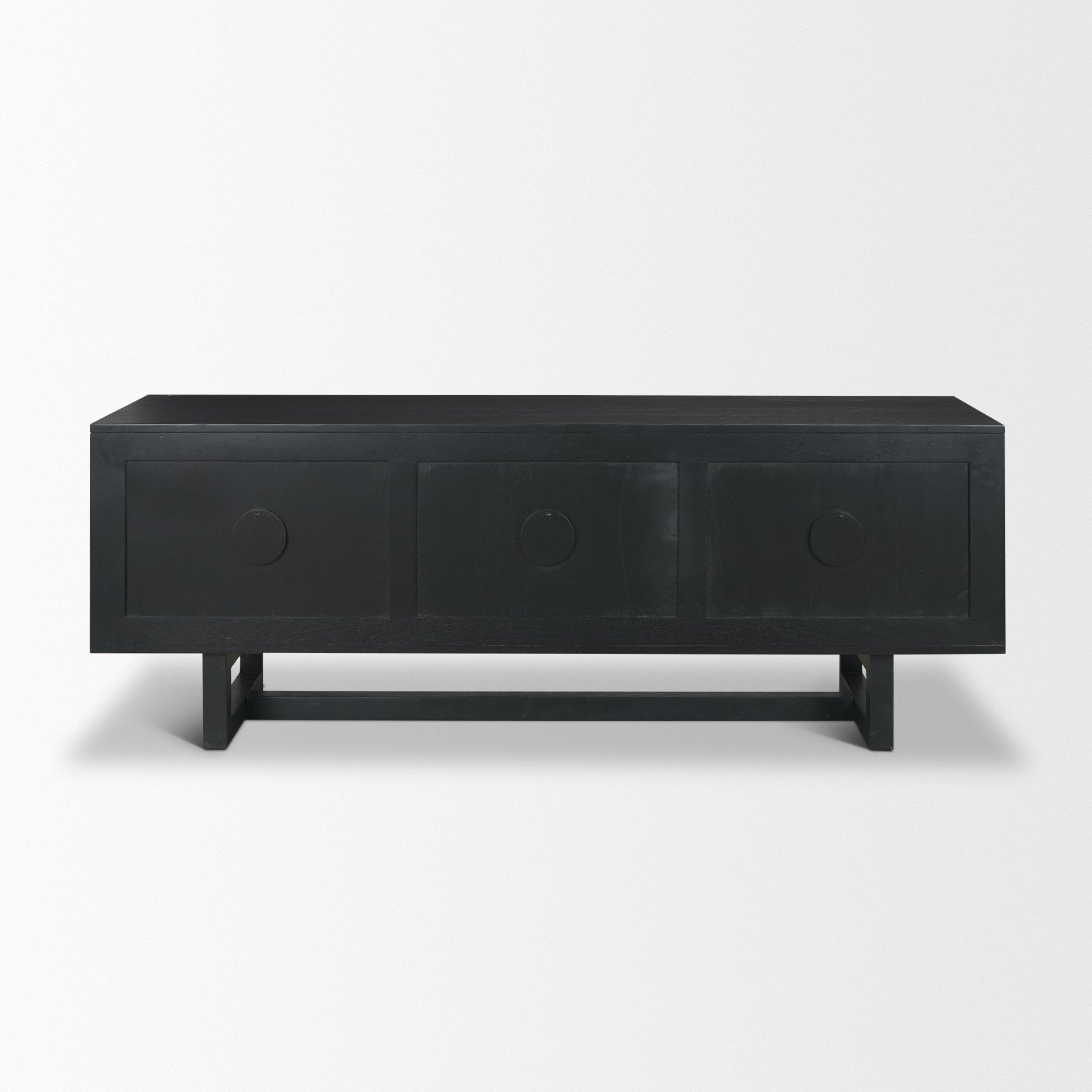 Grier 65" Medium Brown Wood W/ Cane Media Console - Dekor Butik