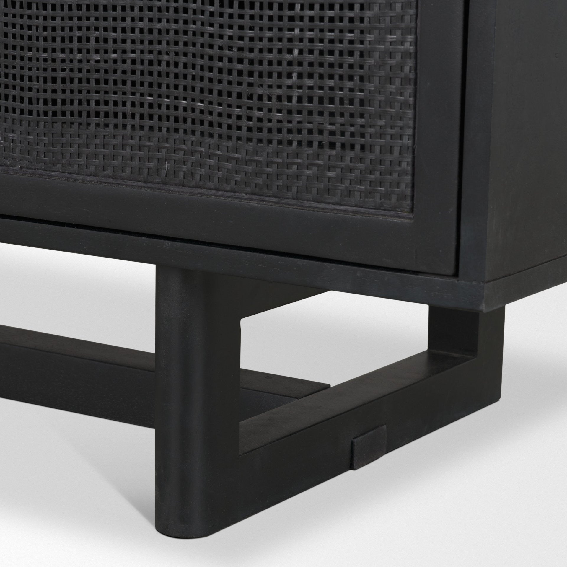 Grier 65" Medium Brown Wood W/ Cane Media Console - Dekor Butik