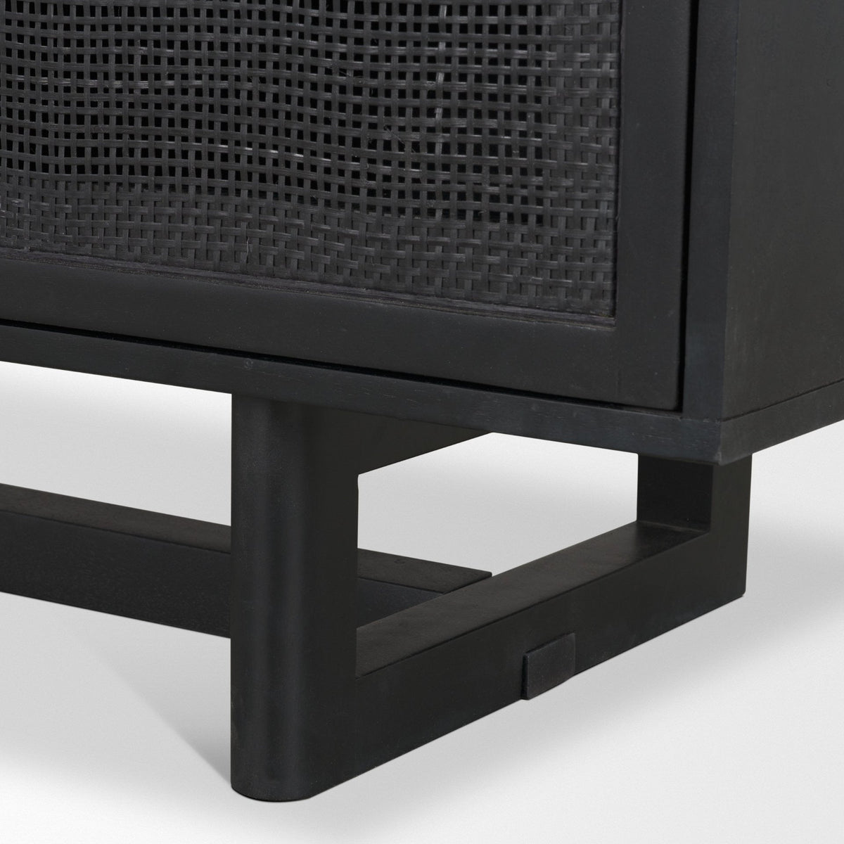 Grier 65" Medium Brown Wood W/ Cane Media Console - Dekor Butik