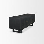 Grier 65" Medium Brown Wood W/ Cane Media Console - Dekor Butik