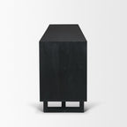 Grier 72" Black Wood W/ Black Cane Sideboard - Dekor Butik