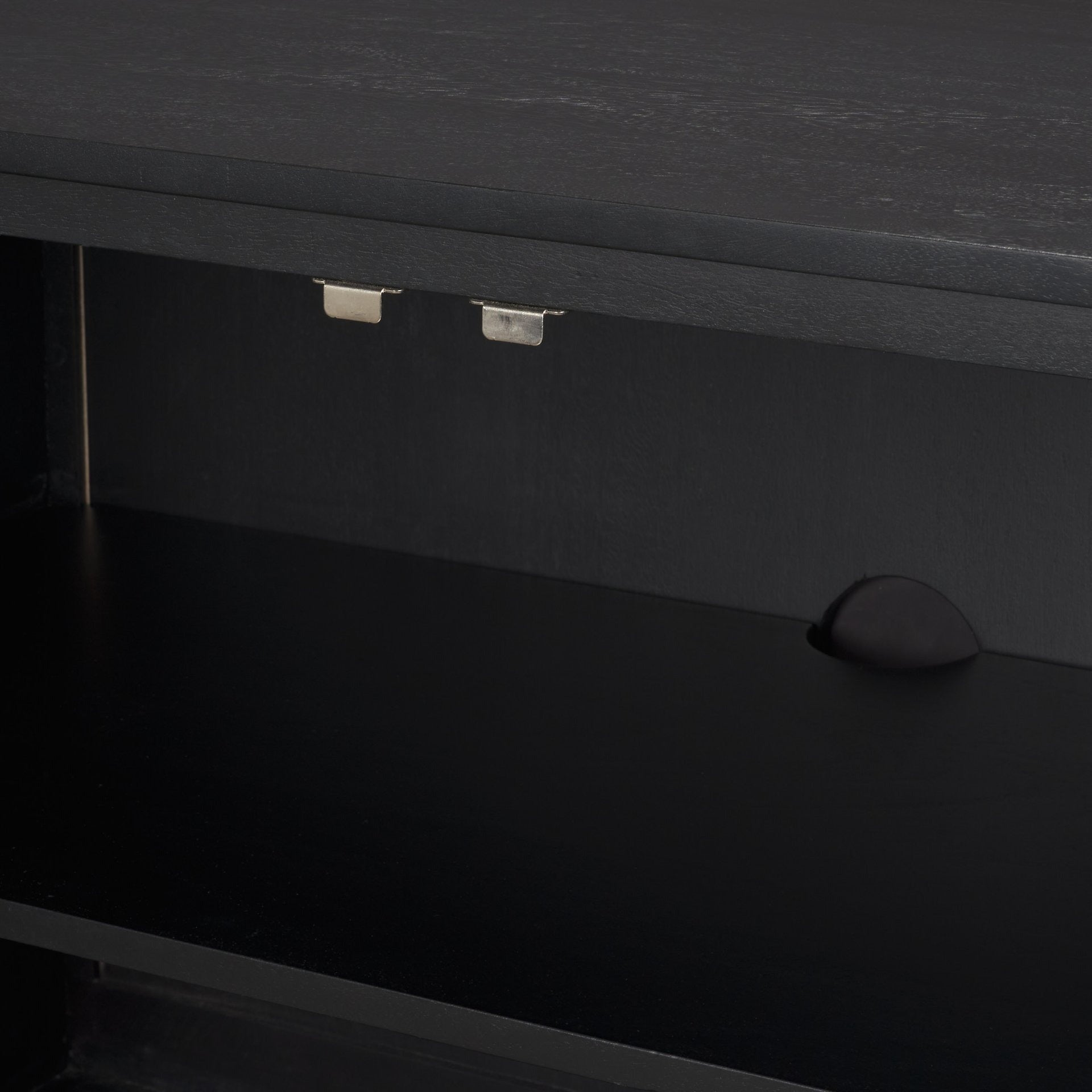 Grier 72" Black Wood W/ Black Cane Sideboard - Dekor Butik