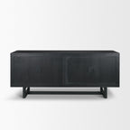 Grier 72" Black Wood W/ Black Cane Sideboard - Dekor Butik