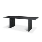 Grier 84" Black Wood w/ Black Cane Dining Table - Dekor Butik