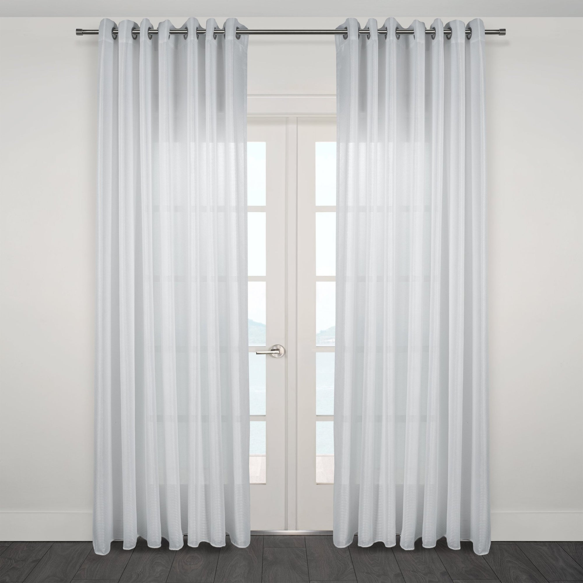 CurtainsGusto Jacquard Sheer Grommet Curtain - Dekor Butik