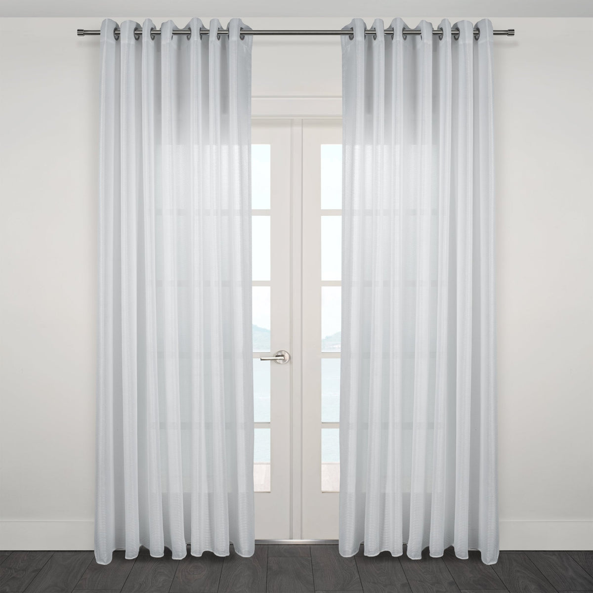 CurtainsGusto Jacquard Sheer Grommet Curtain - Dekor Butik
