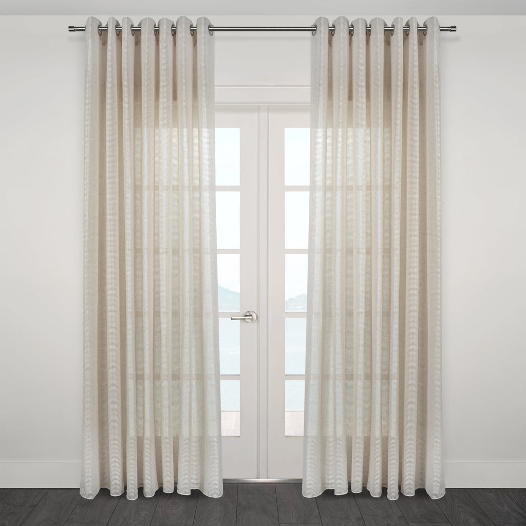 CurtainsGusto Jacquard Sheer Grommet Curtain - Dekor Butik