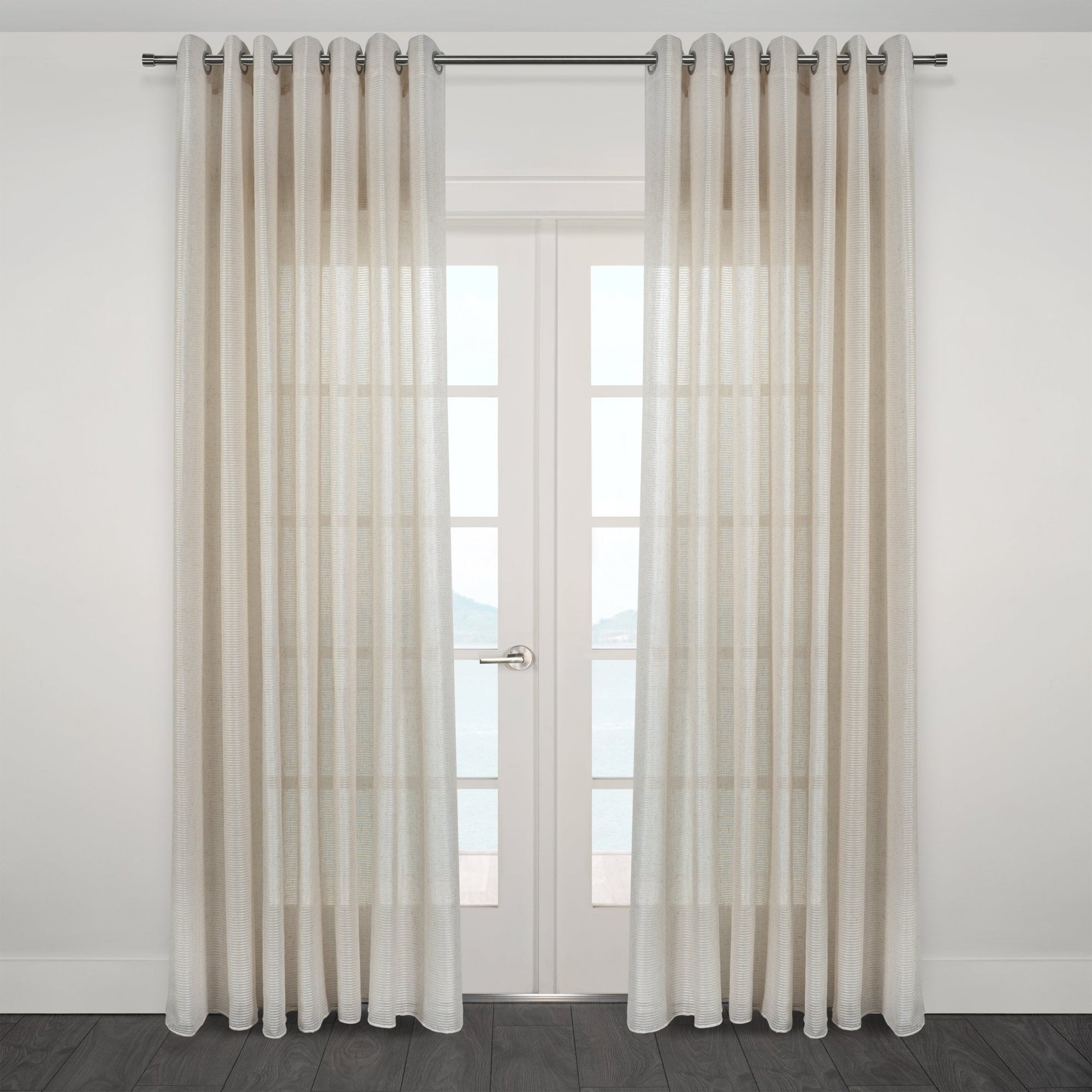 CurtainsGusto Jacquard Sheer Grommet Curtain - Dekor Butik