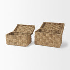 Hanalei Set of 2 Seagrass Boxes with Lids - Dekor Butik