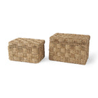 Hanalei Set of 2 Seagrass Boxes with Lids - Dekor Butik