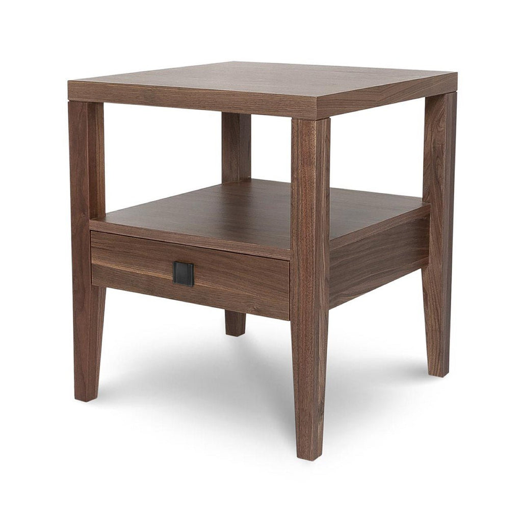 baseHara 1 Drawer Accent Table - Frozen Walnut - Dekor Butik