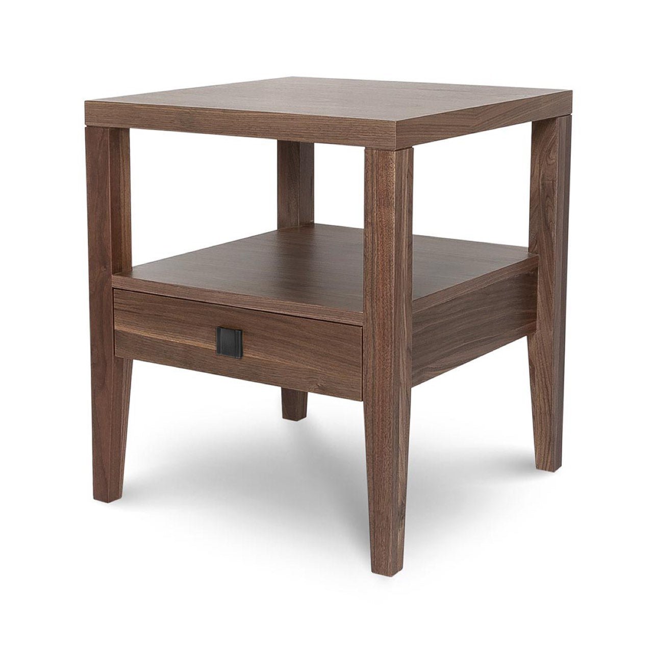 baseHara 1 Drawer Accent Table - Frozen Walnut - Dekor Butik