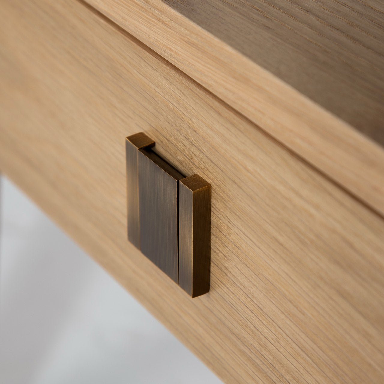 baseHara 1 Drawer Accent Table - Natural Oak - Dekor Butik