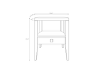 baseHara 1 Drawer Accent Table - Natural Oak - Dekor Butik