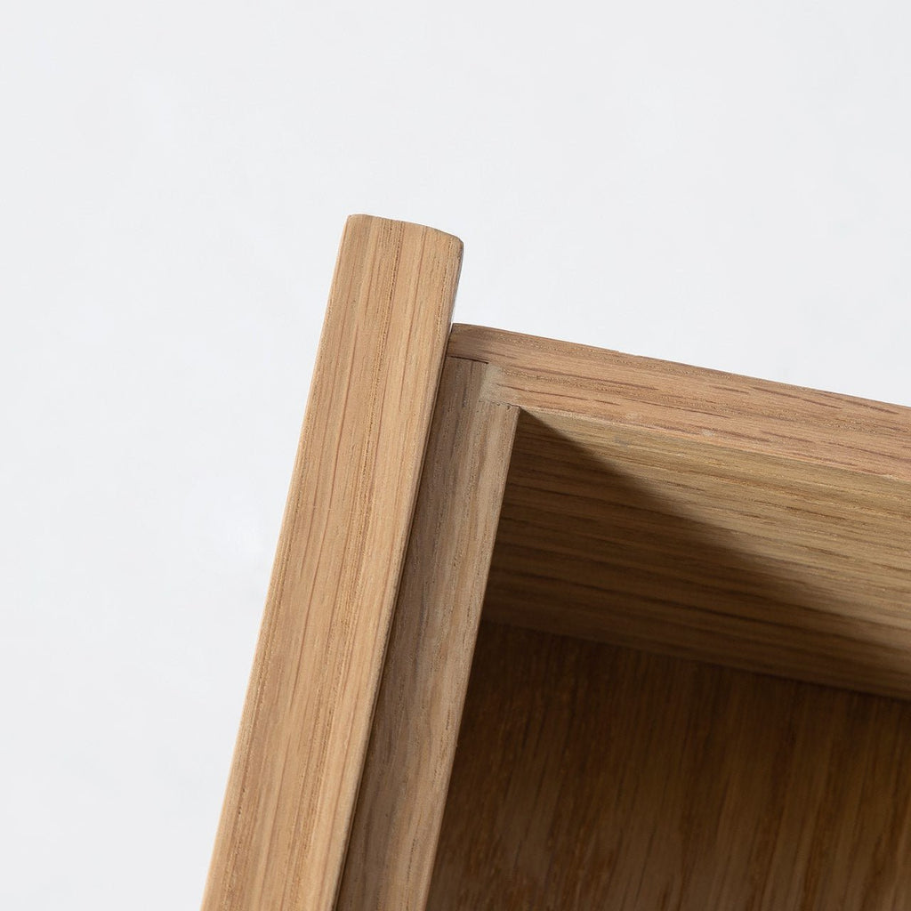 baseHara 1 Drawer Accent Table - Natural Oak - Dekor Butik