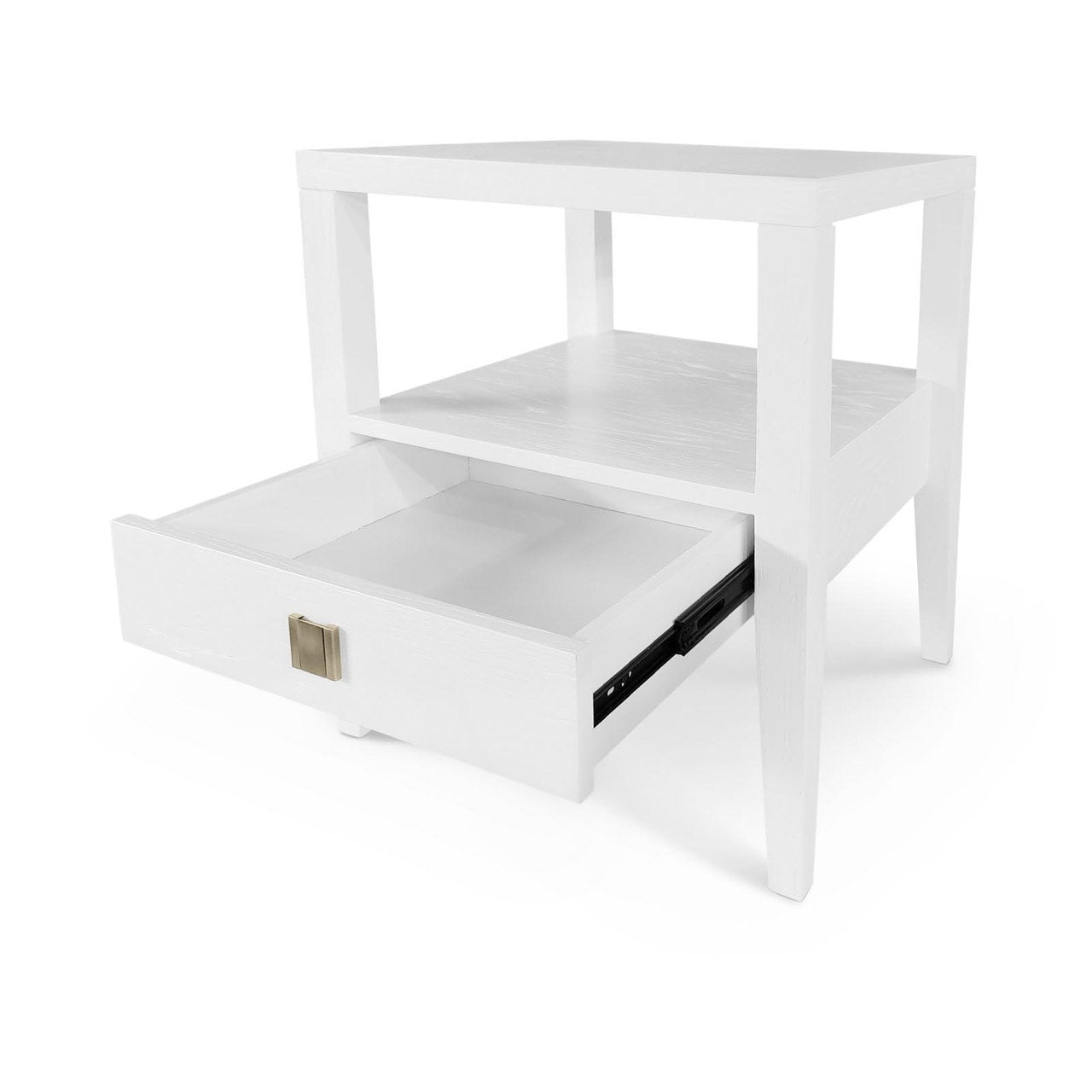 baseHara 1 Drawer Accent Table - White - Dekor Butik
