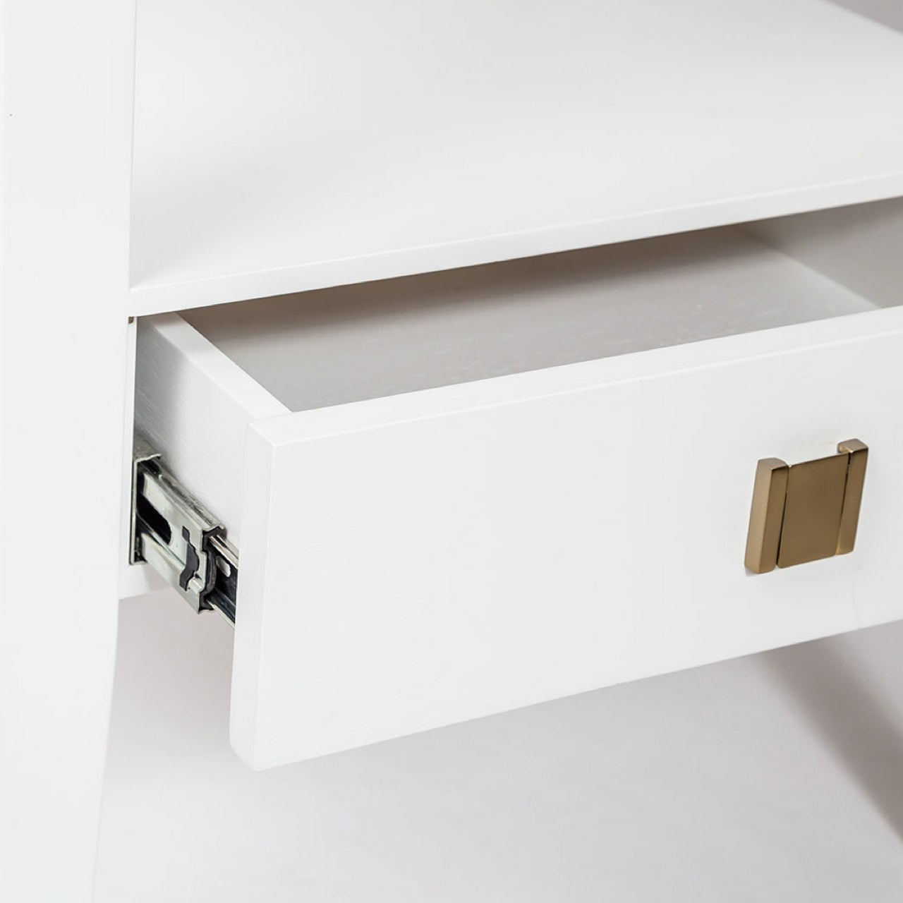 baseHara 1 Drawer Accent Table - White - Dekor Butik