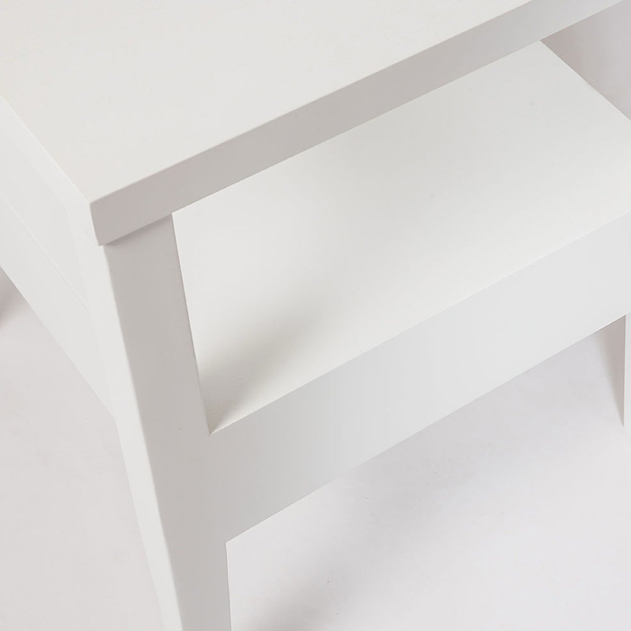 baseHara 1 Drawer Accent Table - White - Dekor Butik