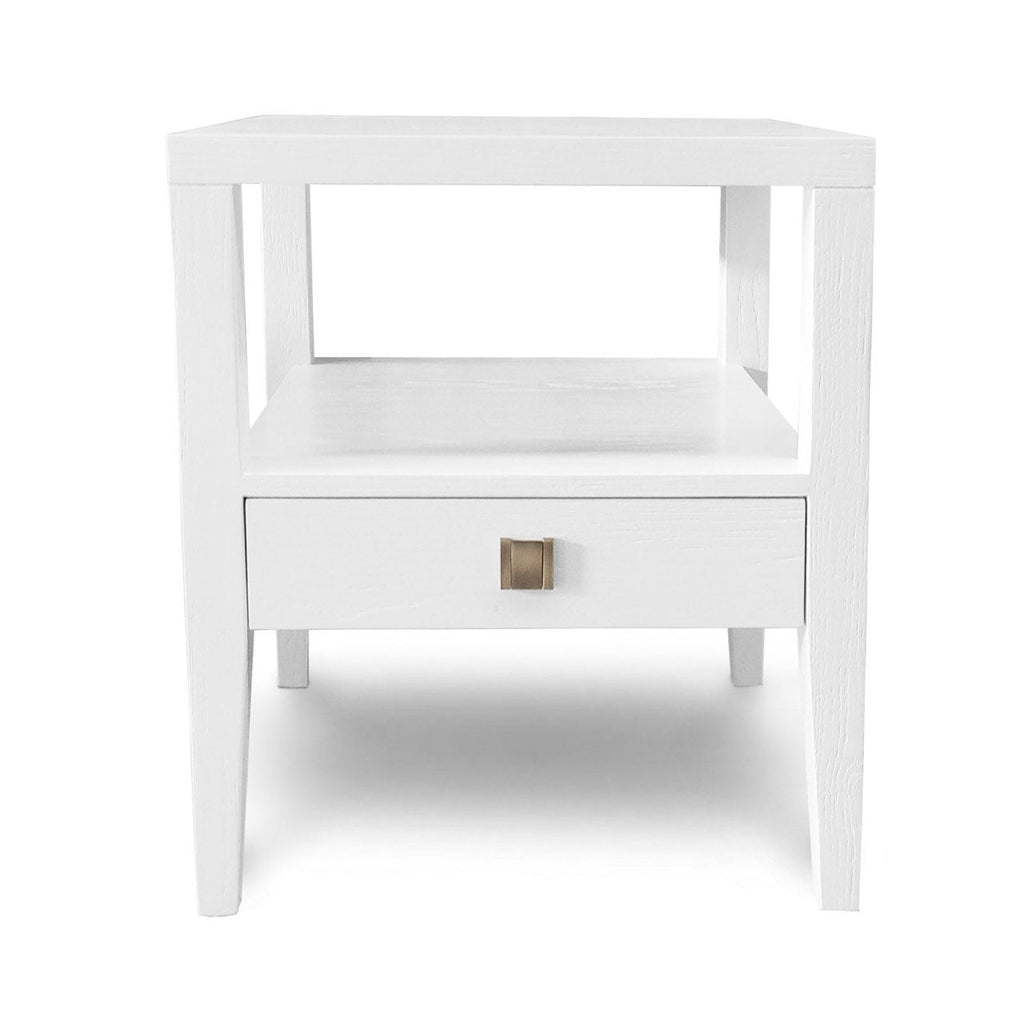baseHara 1 Drawer Accent Table - White - Dekor Butik