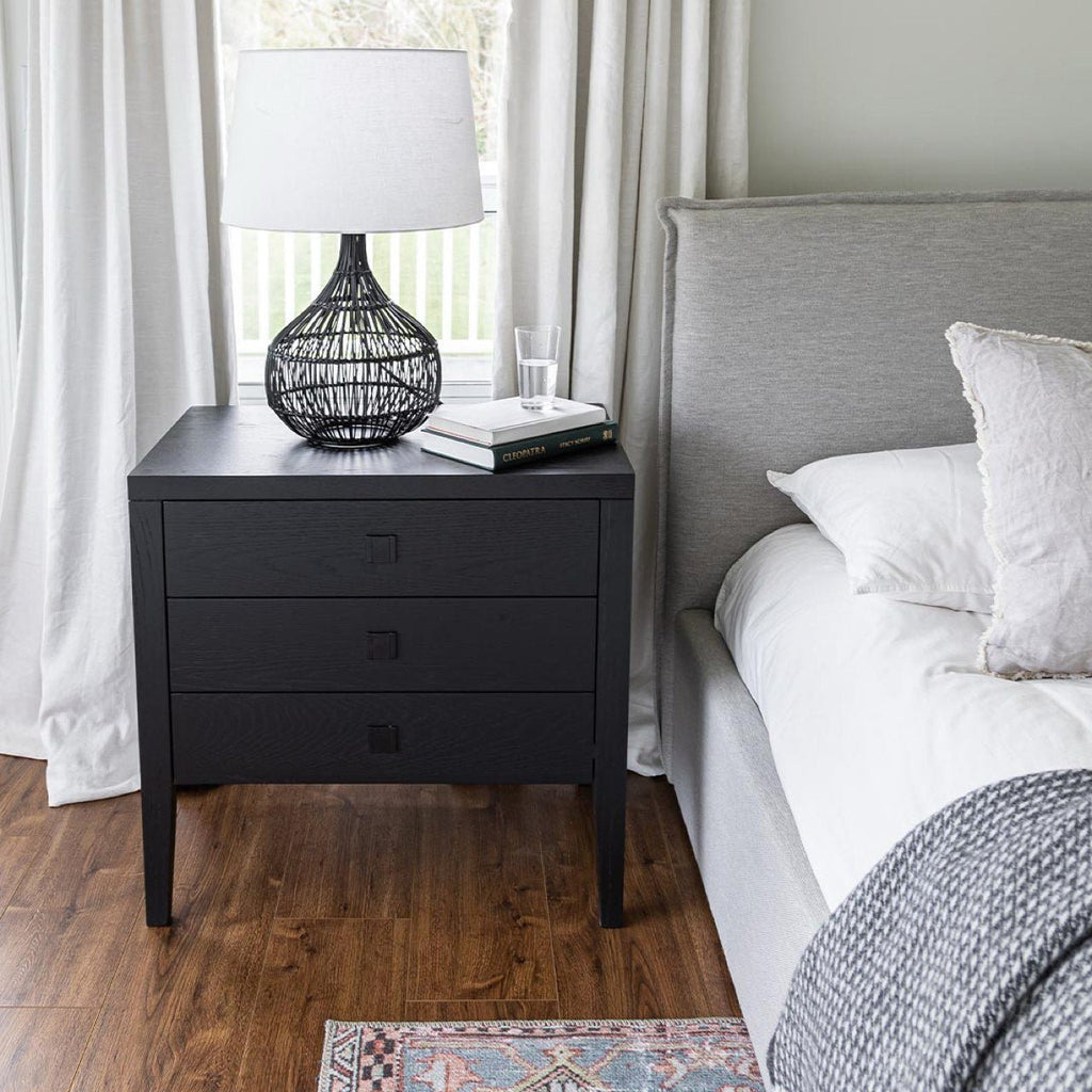 baseHara 3 Drawer Dresser - Black - Dekor Butik