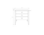 baseHara 3 Drawer Dresser - Black - Dekor Butik