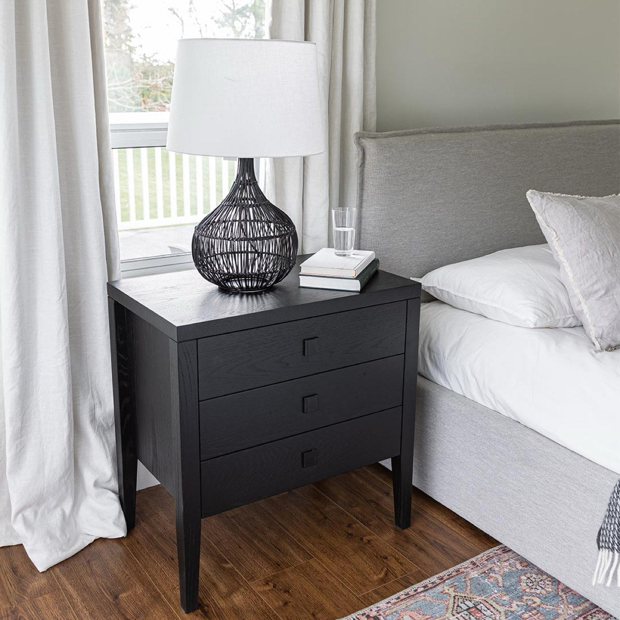 baseHara 3 Drawer Dresser - Black - Dekor Butik